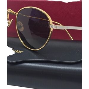 CLASSIC Cartier Gold sunglasses with brown lenses